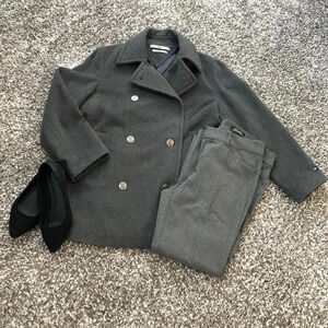 Tommy Hilfiger Wool  Blend Grey Peacoat